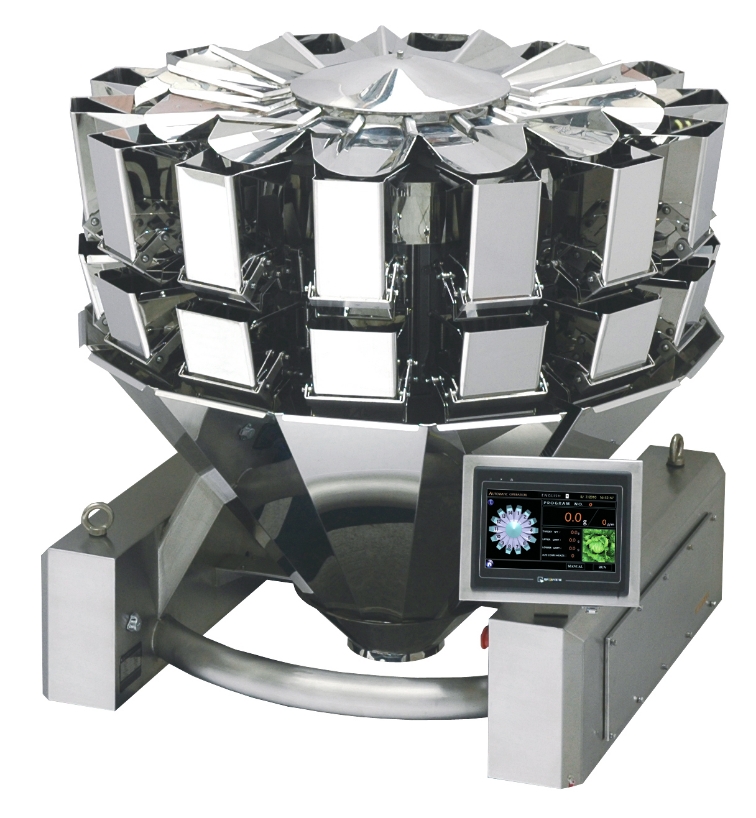 GT-14 Multihead Weigher The GT-14 Multihead Weigher is a high-efficiency and precise weighing device designed for small particles, large-volume, or low-fluidity products